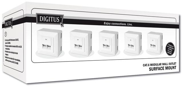 Produktbild Digitus 5x Aufputz Datenanschlussdose (Extender)