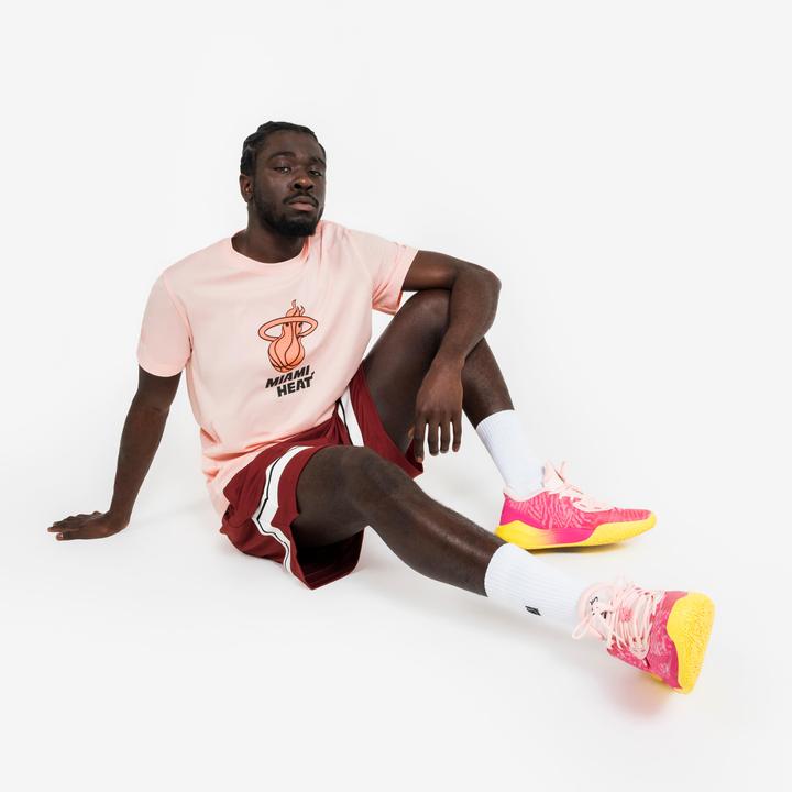 Actual product image Tarmak Men's/Women's Basketball Shorts SH 900 AD NBA - Red Burgundy (L)