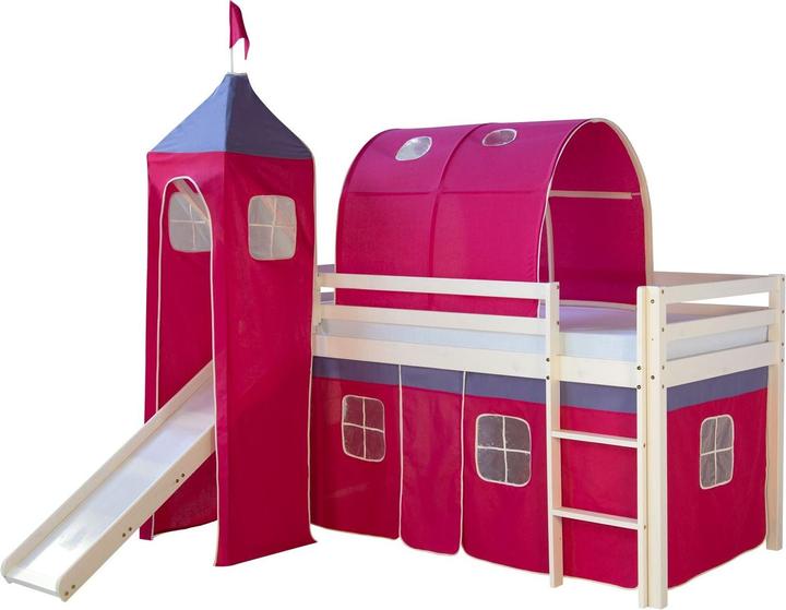Produktbild Floki24 Tunnel für Hochbetten Bettzelt Bettdach Spieltunnel Höhle Kinderbett - rot