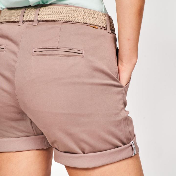 Image du produit Inesis Short chino golf en coton femme, MW500 marron (42)