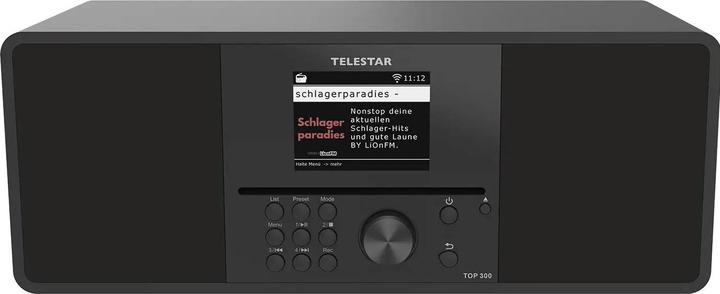 Telestar TOP 300 sw Digitalradio Stereo CD,Internet/DAB+/UKW,BT,USB,Hotelmode (DAB+, FM, Internetradio)