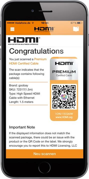 Image du produit Goobay HDMI (Typ A) — HDMI (Typ A) (5 m, HDMI)