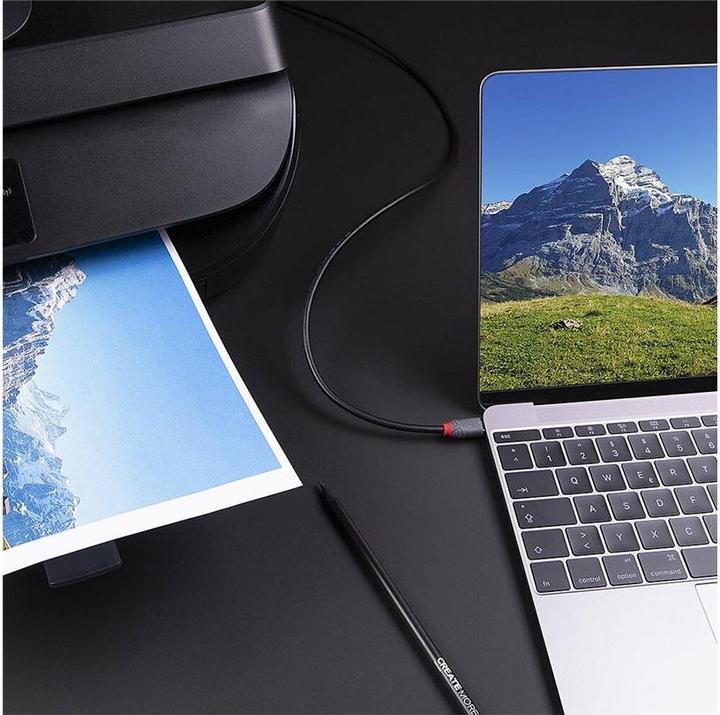 Productafbeelding Lindy USB 3.2 Type C naar B kabel, Anthra Line (0.50 m, USB 3.2 Gen 1)