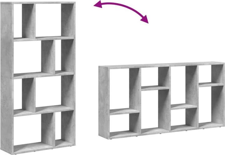 Produktbild VidaXL Bücherregal Raumteiler Standregal Aktenregal Büroregal Regal Betongrau (60 x 20 x 120 cm)