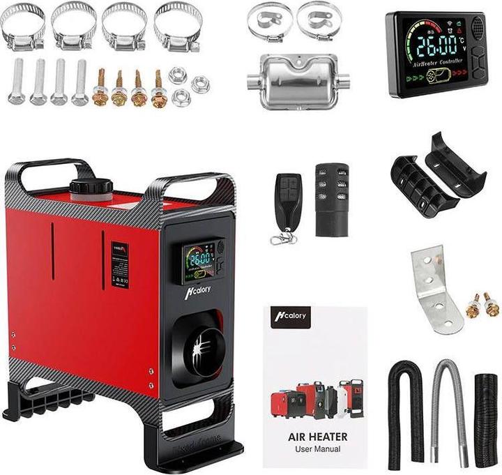 Actual product image Hcalory Parking heater HC-A02, 8 kW, Diesel, Bluetooth (red) (8000 W)