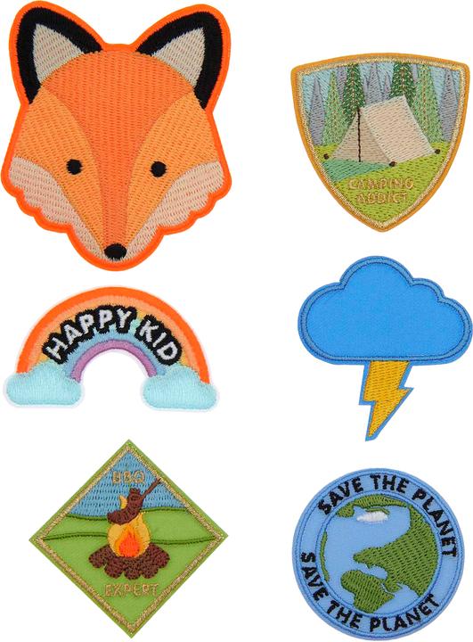 Actual product image Rico Design Kids Kingdom "Scout Fox" Patches, Set of 6 (6 x)