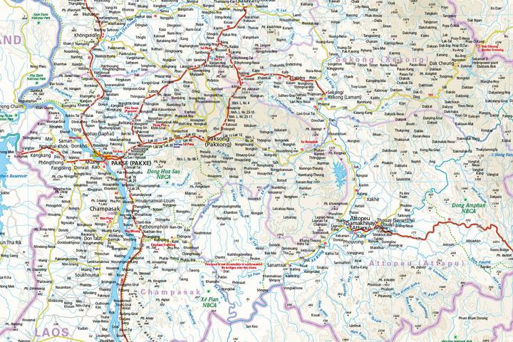 Produktbild Landkarte Laos 1 : 600.000 mit Luang Prabang, Vang Vieng, Vientiane 600000 (Deutsch, Peter Rump, 2023)