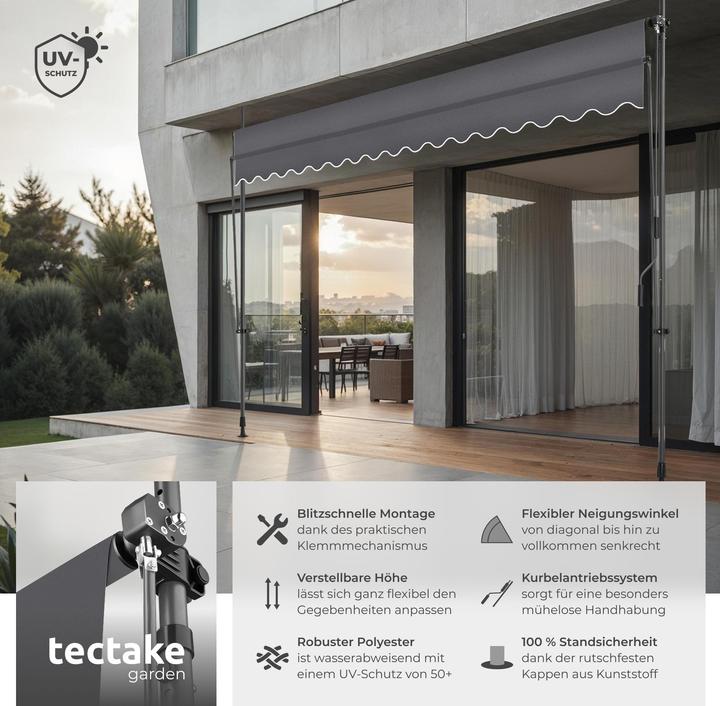 Produktbild tectake Klemmmarkise (4 m)