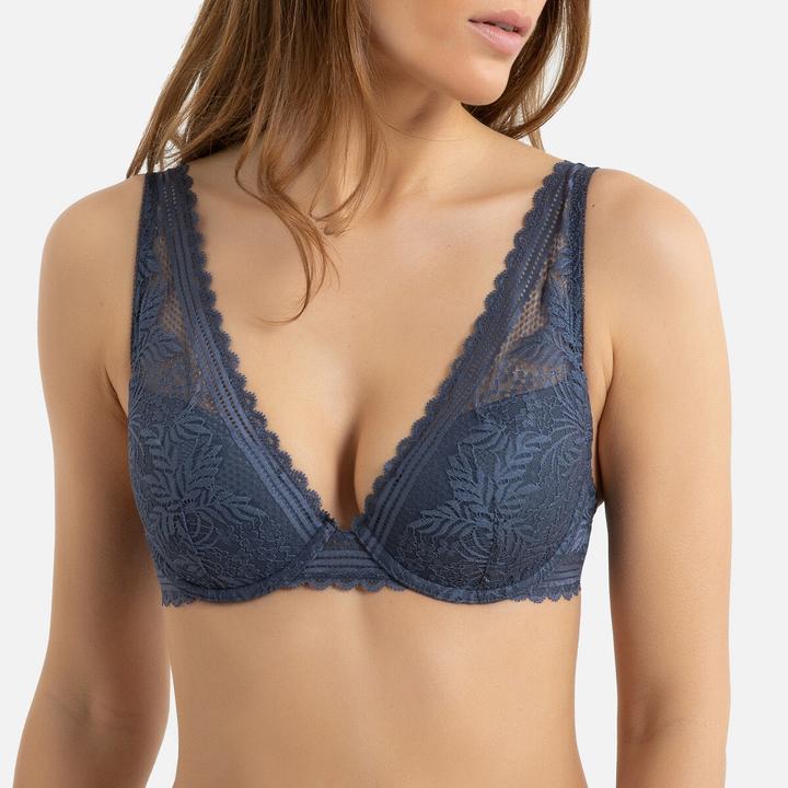 Produktbild La Redoute Collections Spitzen-BH in Foulard-Form aus recyceltem Material (85 C)