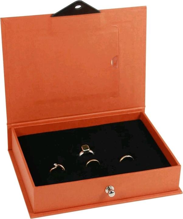 Actual product image Safe Leonardo orange ring box for small rings