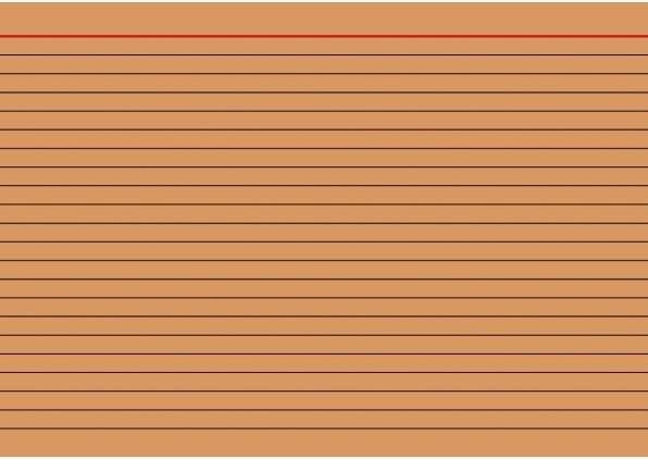 Actual product image Index card DIN A5 landscape lined orange 100 pcs./pack. (A5, 180 g/m²)
