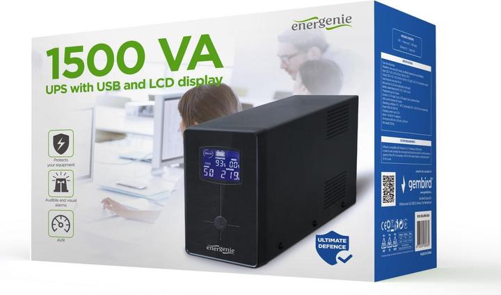 Actual product image Gembird EnerGenie EG-UPS-034 (1500 VA, 900 W, Line-interactive UPS)