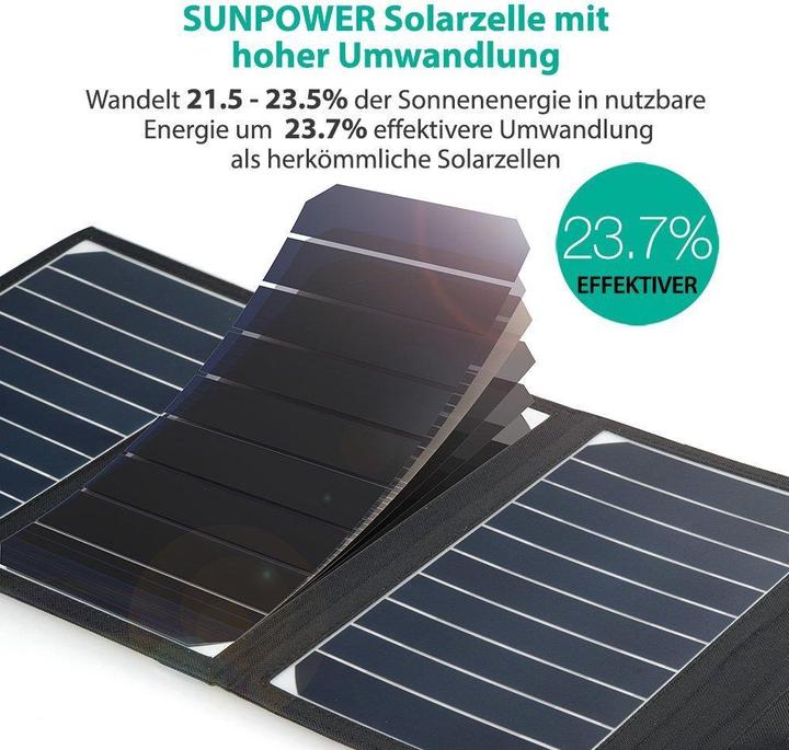 Produktbild RAVPower RP-PC008 Dual-Port Solar Charger (16 W)