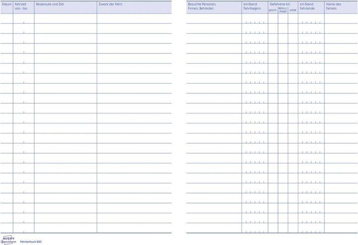 Actual product image Avery carnet de route, A5 (40 x)