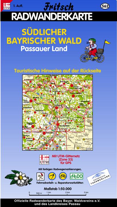 Image du produit Carte de randonnée à véloSud de la Forêt bavaroise-PassauerLand