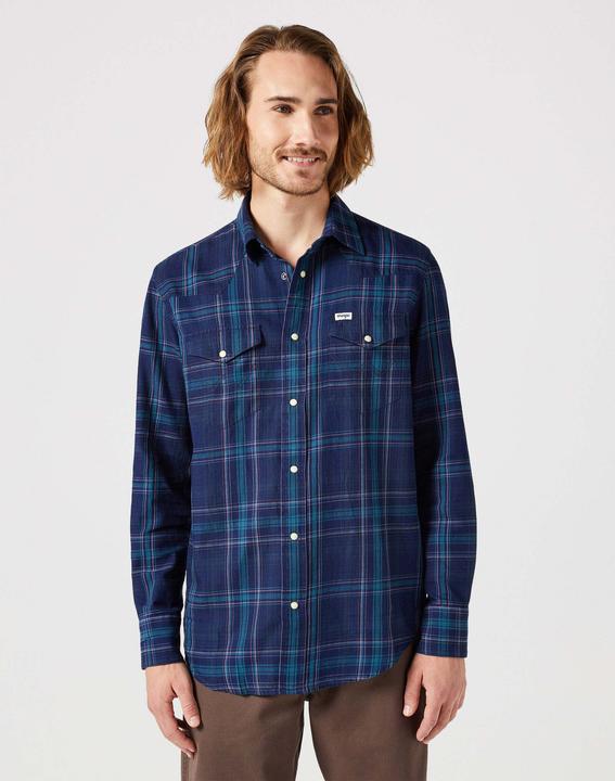 Wrangler Langarmshirts Longsleeves Western Shirt (S)