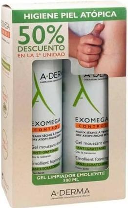 Produktbild A-Derma Exomega Gel Moussant żel do codziennej pielęgnacji bardzo suchej i atopowej skóry 2x500ml (Körperlotion, 1000 ml)