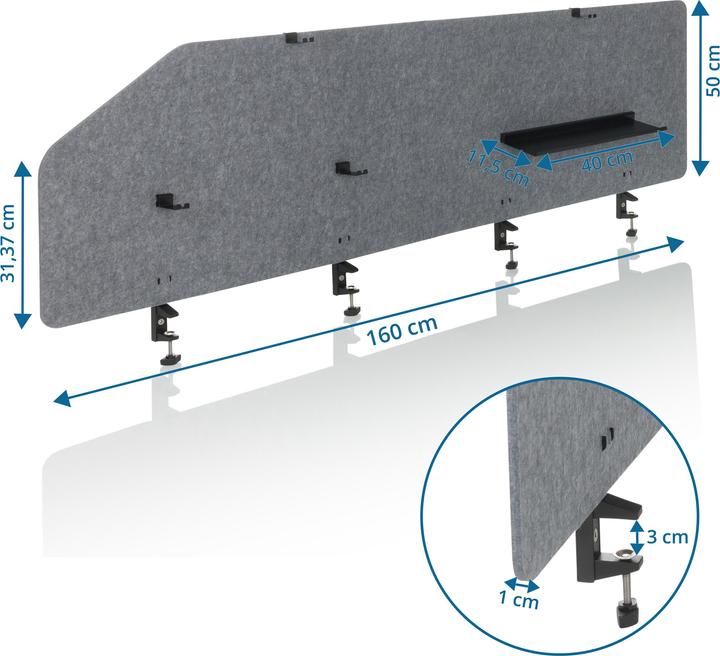 Image du produit Hjh Office Flexmiut T Top (50 x 160 x 1 cm)