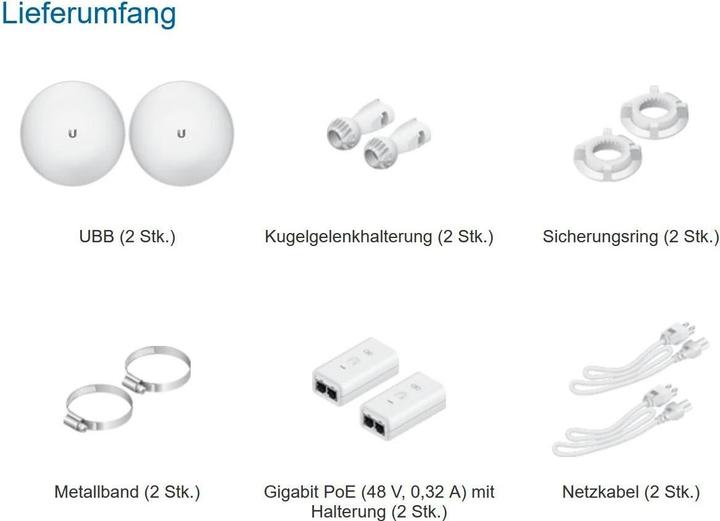 Actual product image Ubiquiti UniFi Building-to-Building Bridge Kit (1700 Mbit/s)