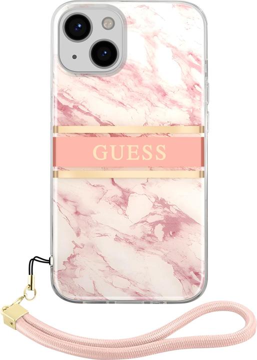Immagine prodotto Guess Copertina rigida a strisce di marmo con cinturino (Apple iPhone 13 mini)