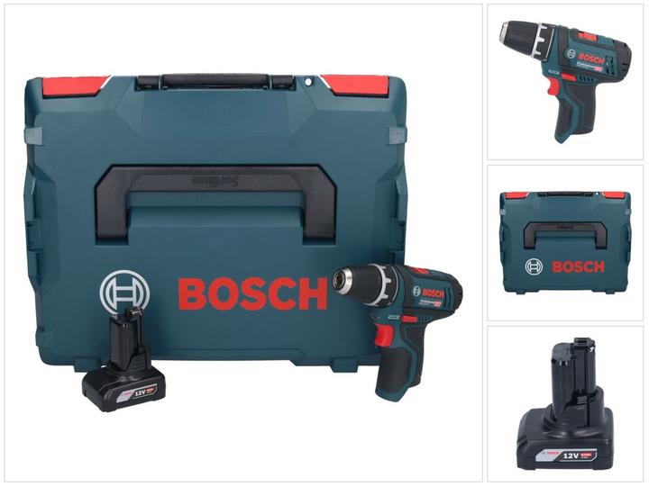Image du produit Bosch Professional Bosch GSR 12V-15 Professional Perceuse-visseuse sans fil avec boîtier L-Boxx + 1x Batterie GBA 6,0 A (Fonctionnement sur batterie)