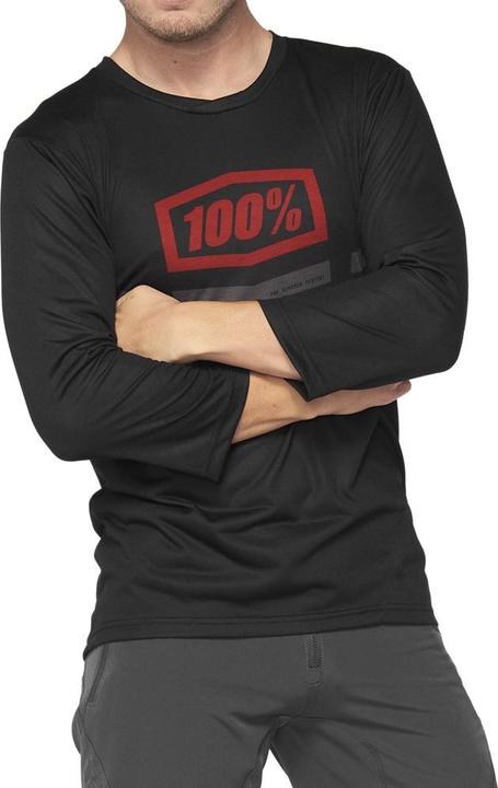 Produktbild 100% Unbekannt 3/4 Jersey airmatic schwarz/rot (S)