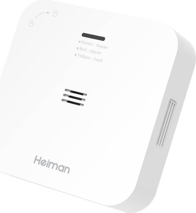 Actual product image Heiman WiFi-Kohlenmonoxidsensor