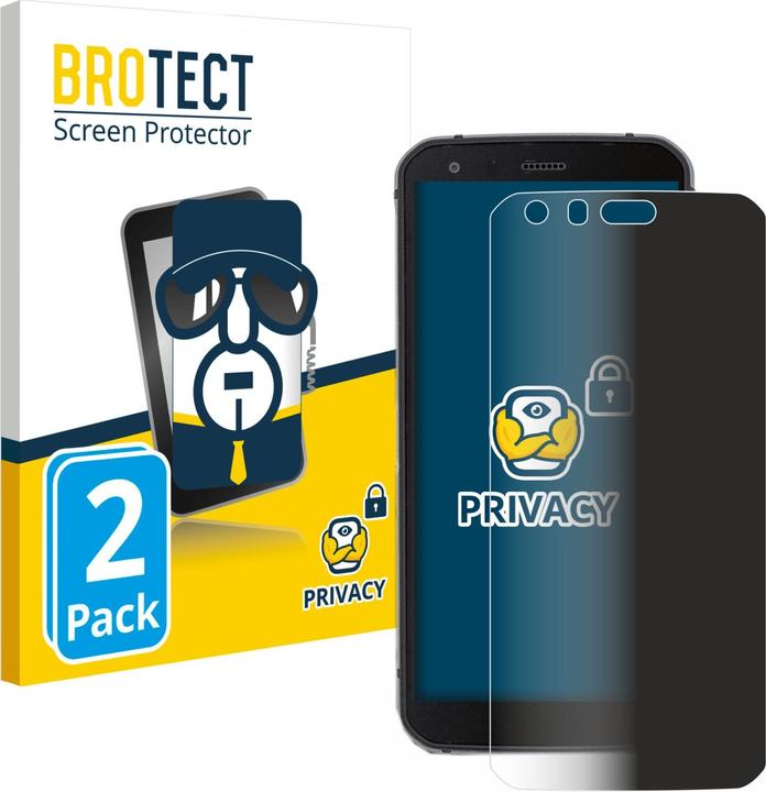 Actual product image BROTECT Anti-spy privacy film Blue light protection film (2 Piece, Cat S62 Pro)