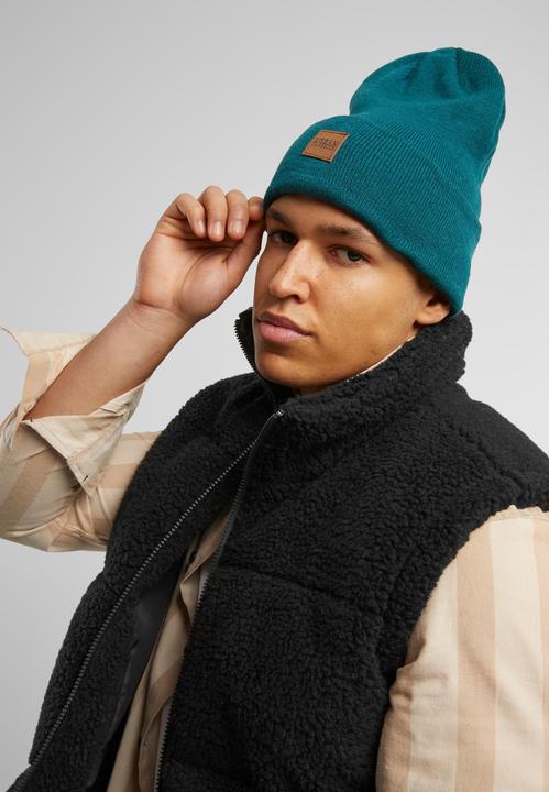 Actual product image Urban Classics Leatherpatch Long Beanie (One size)