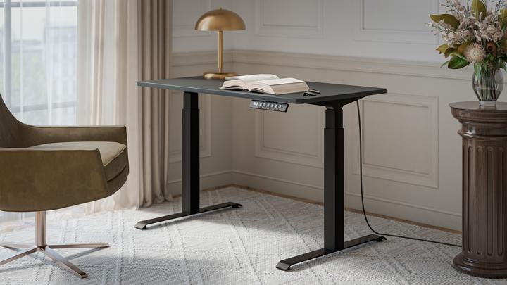 Actual product image Cama Desk with electric height adjustment MOON 121x67x72-120 black/anthracite