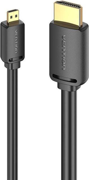 Actual product image Vention HDMI-D Male to HDMI-A Male 4K HD Cable 2m AGIBH (Black) (2 m, HDMI)