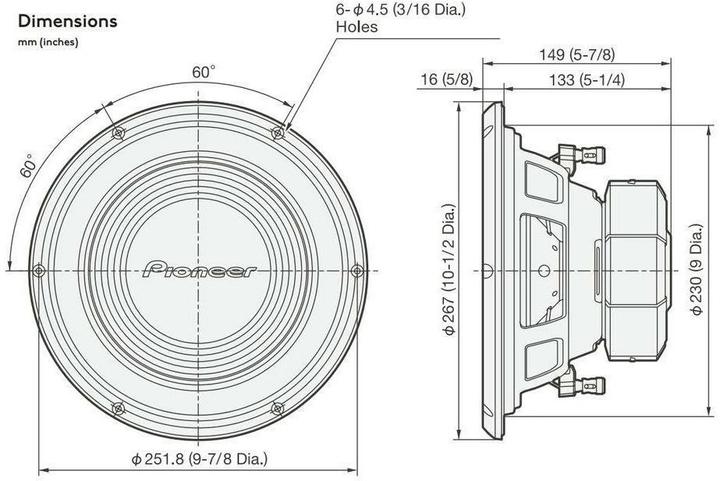 Actual product image Pioneer TS-A250D4 (1300 W)