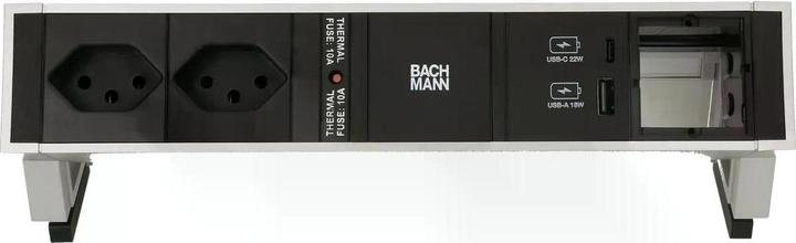 Produktbild Bachmann Tischsteckdosenleiste DESK 2, 2x T13, 1x USB A/C, 1x Leer (2 x, Typ 13, 0.20 m)