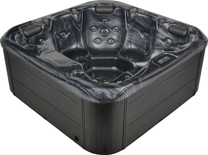 Produktbild Beliani Whirlpool Outdoor grau mit LED quadratisch 200 x 200 cm LASTARRIA (5 Pers.)