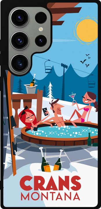 Image du produit PhoneLook Coque Silicone rigide noir Crans-Montana Mountain Jacuzzi (Samsung Galaxy S23 Ultra)