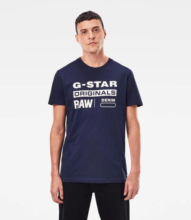 Image du produit G-Star Printed Graphic Eight T-Shirt Regular Fit Sartho Blue (L)