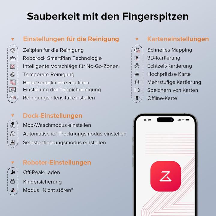 Produktbild Roborock Qrevo Edge S5A Saugroboter mit Wischfunktion,Dual Anti-Tangle-System,17kPa,FlexiArm,Schwarz (Saugroboter)