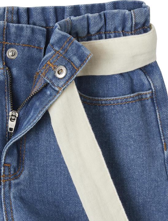 Immagine prodotto Vertbaudet Pantaloncini da bambina in denim con fascia in vita a forma di sacchetto di carta (140)