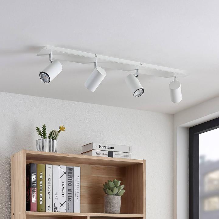 Immagine prodotto Lindby Faretto da soffitto Joffrey, 4 luci, 80 cm, bianco (GU10)