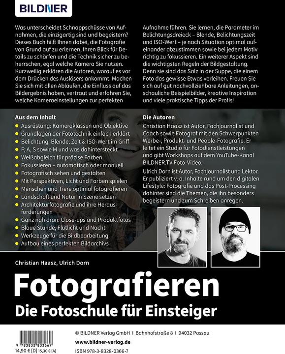 Produktbild Fotografieren - Die grosse Fotoschule für Einsteiger (Deutsch, Ulrich Dorn, Christian Haasz, 2025)