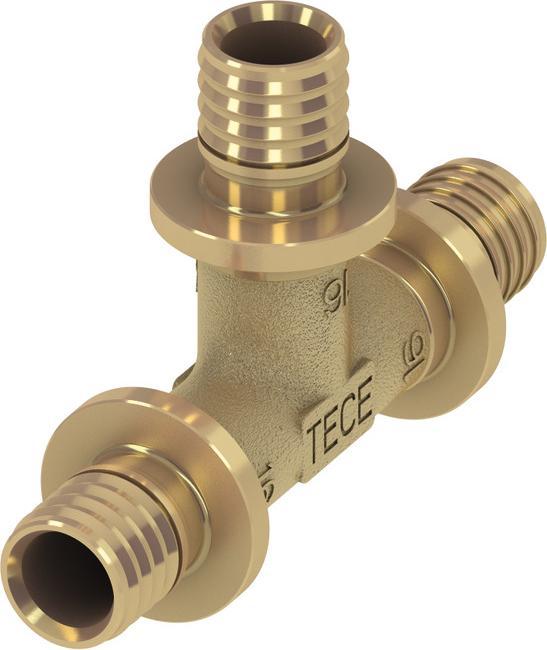Productafbeelding TECE TECEflex T-stuk 16 x 16 x 16 brons 710116