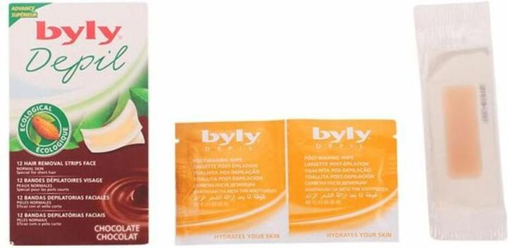Byly DEPIL bandas faciales chocolate 12 uds (12 x)