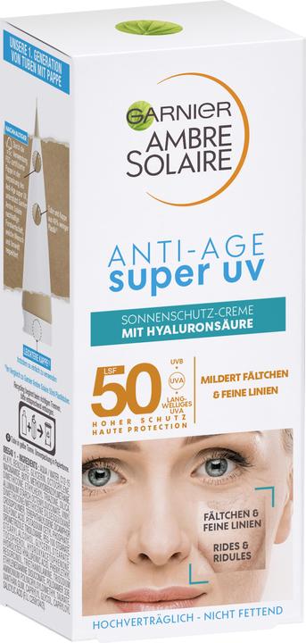 Actual product image Garnier Ambre Solaire Sensitive expert+ Anti-Age Super UV (Sun cream face, SPF 50+, 50 ml, 70 g)