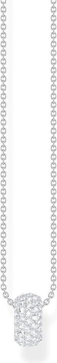 Produktbild Thomas Sabo Kette und Anhänger in Ringform mit weissen Steinen (925er Silber, 40 - 45 cm)