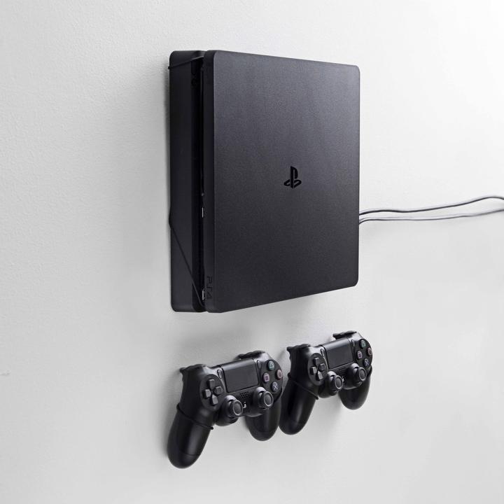 Produktbild Floating Grip Playstation 4 Slim and Controller Wall Mount - Bundle (Black) (PS4)