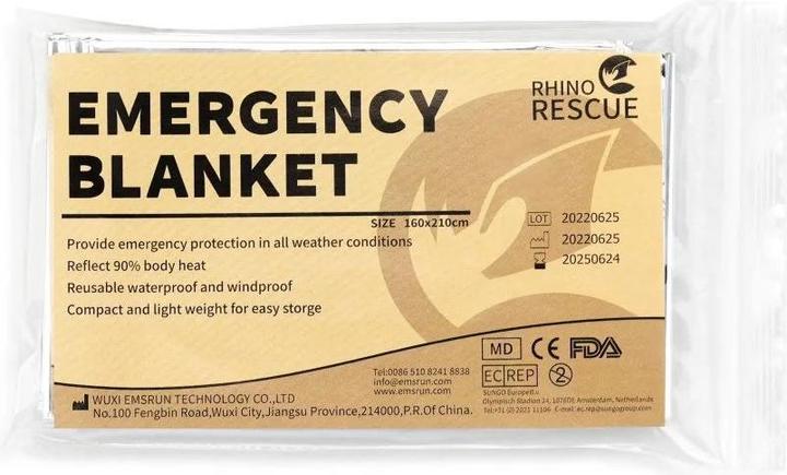 Produktbild Rhino Rescue Emergency Blanket (Notfalldecke) - 1 Stk. (Erste Hilfe Set Zubehör)