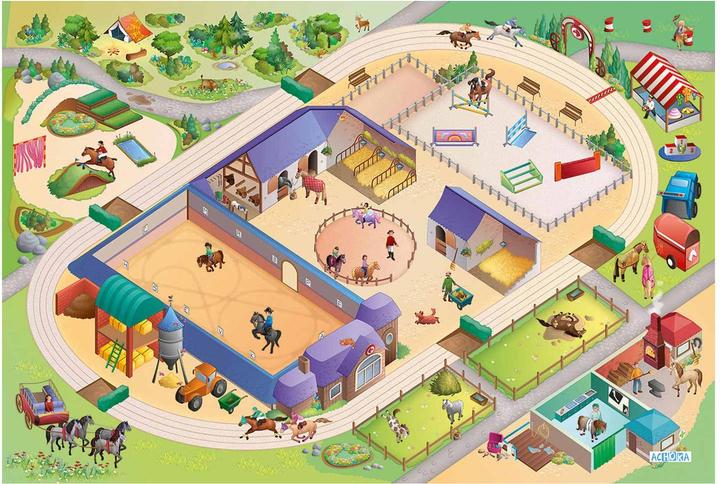 Image du produit Achoka Tapis de jeu École d'équitation, 100x150cm (100 x 150 cm)