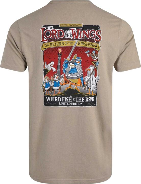 Actual product image Weird Fish Mens The Lord Of The Wings RSPB Collaboration Back Print T-Shirt (4XL)