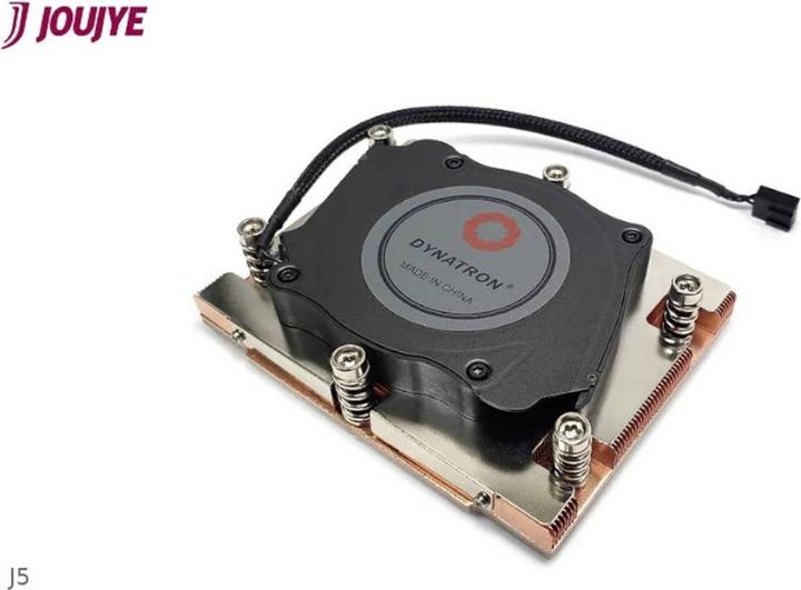 Dynatron J5 AMD Genoa SP5 cooler 1U active copper for vapor chamber base and stacked fin and upto 26 (27 mm)