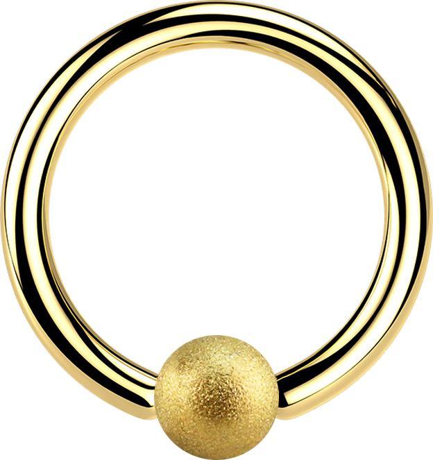 Star Piercing Ball Closure Ring vergoldet gesprenkelt (ohne Messing, Chirurgenstahl 316L)